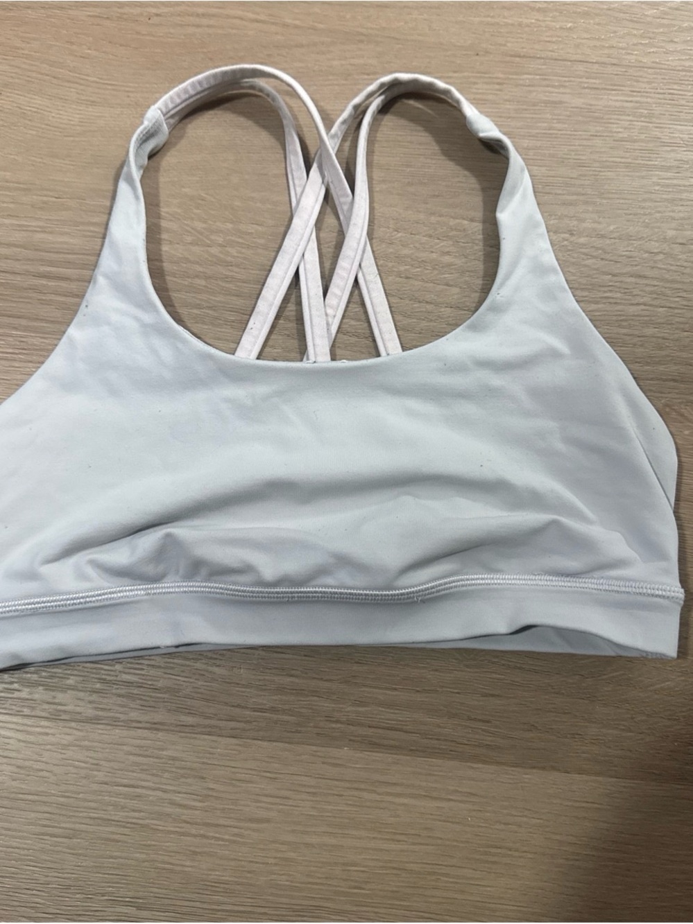 lululemon athletica Light White Cross-Back Sports Bra